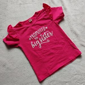 Promoted To Big Sister Tee | Sibling Reveal Shirt | 2T